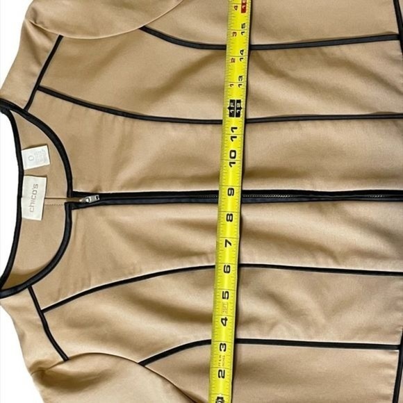 CHICOS Lightweight Leather lined Jacket - Picture 5 of 6